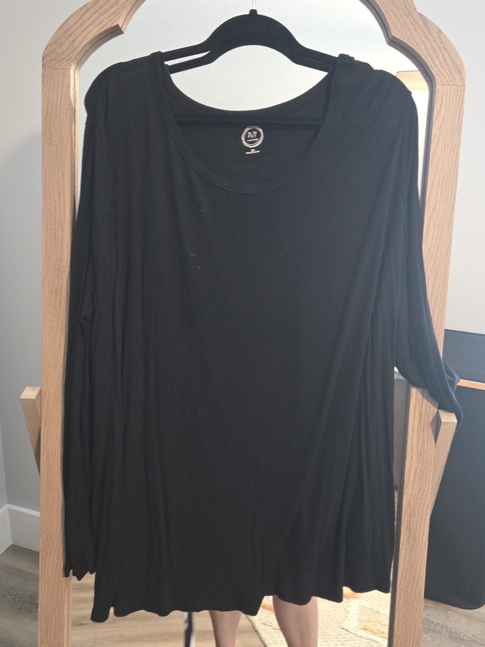 Maurices Black Long Sleeve Scoop Neck Top